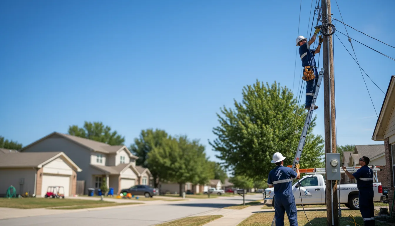 Residential electrician providing installation services in Spirit Lake, ID